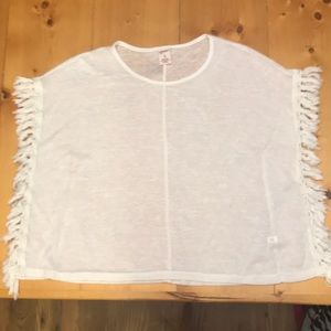 Arizona Jean Co cream poncho size L like new